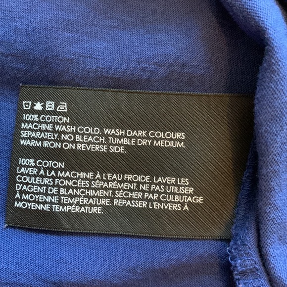 Club Monaco Navy Blue balloon puff sleeve t-shirt shirt top S - Picture 13 of 14